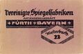 Vereinigte Spiegelfabriken AG Musterbuch 22, ca. 1915
