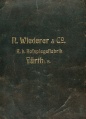 Katalog in Leder um <a class="mw-selflink selflink">1900</a>.
