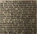 Verkaufsanzeige der <!--LINK'" 0:31--> in der damaligen "alten Brandenburgischen Straße" in der Ansbacher Intelligenz-Zeitung vom 09. Dezember 1778