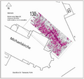 Radargramm mit eingetragener Messfläche (Martinskapelle) nach Geo-Büro Tarasconi, Fürth