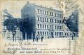 Ansichtskarte mit Neujahresgrüßen, Motiv das heutige Heinrich-Schliemann-Gymnasium in der Königstraße, gel. Jan 1900