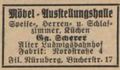 Werbe Eintrag im Fürther Adressbuch von 1931 von  im alten <a class="mw-selflink selflink">Ludwigsbahnhof</a>