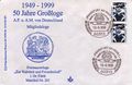 Briefumschlag der Freimaurerloge »Zur Wahrheit und Freundschaft« anlässlich des 50-jährigen Bestehens der Großloge A. F. u. A. M., 1999