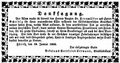 Traueranzeige/Danksagung des Etuisfabrikanten <a class="mw-selflink selflink">Nikolaus Gottfried Ottmann</a> für seine verstorbene Frau, Januar 1852