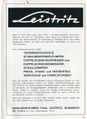 Inserat der Firma Leistritz in <!--LINK'" 0:16--> ca. 1960