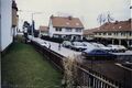 Neue Gebäude im ehem. <a class="mw-selflink selflink">Grüner Park</a> (rechte Häuserzeile an der ) im Februar 1989