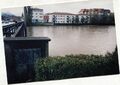 Hochwasser im  von der  aus mit , Wohnanlage  und Seniorenresidenz  im Februar 1999