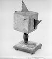 Portable cube sundial, E.C. Stockert, early 19th century