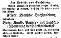 Zeitungsannonce des Buchhändlers <!--LINK'" 0:17-->, November 1830