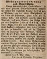 Zeitungsanzeige des Vergolders <!--LINK'" 0:18-->, Mai 1844