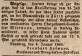 Zeitungsanzeige des Bronzefarbenfabrikanten <!--LINK'" 0:14-->, Januar 1845