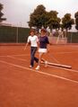 Tennisanlage vom Sportverein <!--LINK'" 0:3--> an der Coubertinstraße in Eschenau am 30.6.1979