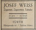 Werbeanzeige in einer Festschrift der kath. Gemeinde, 1927