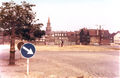 Ehem. Löwenplatz im Gänsberg nach den Abrissarbeiten, links ist noch der Brunnen zu erkennen, im Hintergrund <!--LINK'" 0:55-->, 1974
