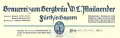 Historischer Briefkopf der <a class="mw-selflink selflink">Bergbräu</a> Brauerei von 1935