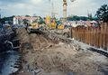 Bauarbeiten <a class="mw-selflink selflink">U-Bahnhof Stadthalle</a> Blickrichtung <!--LINK'" 0:168--> + <!--LINK'" 0:169--> im September 1996