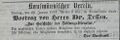 wiederholter Dessauvortrag zur Zeitungsliteratur, Fürther Tagblatt 20. Januar 1874