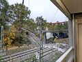 Eisenbahnbrücke an der Theodor-Heuss-Straße beim Abriss am 27. Oktober 2024