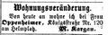 Wohnungsänderung Moritz Kargau, Fürther Tagblatt 28. Juni 1871