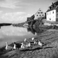 Gebäude am Fischerberg an der  in Stadeln, vermutlich in den 1950er Jahren