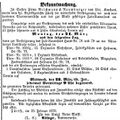 Versteigerungsanzeige des Fabrikanwesens der <a class="mw-selflink selflink">Ultramarinfabrik</a>, Februar 1870