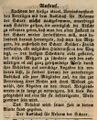 Zeitungsartikel zu Scharre, Fürther Tagblatt 23. Januar 1849
