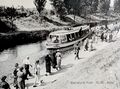 Ludwig-Donau-Main-Kanal an der Stadtgrenze an einem Sonntag-Nachmittag, um das Jahr 1930