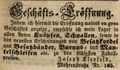 Zeitungsanzeige von <!--LINK'" 0:23-->, November 1850