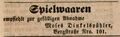 Moses Dinkelspühler, Fürther Tagblatt 16.12.1846.jpg