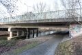 Die Dietrich-Bonhoeffer-Brücke von der Rednitz aus gesehen, Jan 2025