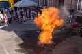 Demonstration einer Fettexplosion am Sommerfest der Freiwilligen Feuerwehr Fürth, Aug. 2024