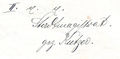 Abschrift eines Dokuments mit dem Kürzel <i>gez. <!--LINK'" 0:1--></i> während seiner Zeit als Oberbürgermeister der Stadt Fürth, März 1906