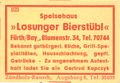 Zündholzschachtel-Etikett der ehemaligen Gaststätte Losunger Bierstübl, um 1965