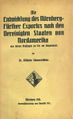 Titelblatt: Die Entwicklung des Nürnberg-Fürther Exports nach den Vereinigten Staaten von Nordamerika (Buch)