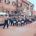 Gasthaus Goldener Engel in der Brückenstraße in Vach beim 50jährigen Jubiläumsumzug der Sanitäter, 1952