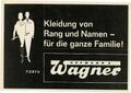 Werbung vom Bekleidungshaus Hofmann und Wagner in der Schülerzeitung <!--LINK'" 0:39--> Nr. 3 1966