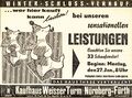 Werbung Kaufhaus Weißer Turm, 1964