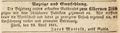 Werbeannonce für die Gaststätte <!--LINK'" 0:28-->, April 1841