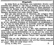 Verein durchreisende arme Israeliten, Fürther Tagblatt 25.03.1876.jpg