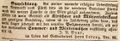 Werbeannonce des Kürschners , November 1841