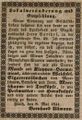 Zeitungsannonce des Kaufmanns und späteren Bronzefarbenfabrikanten , Mai 1844