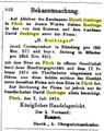Eintritt Witwe Helene Hechinger in Firma "H. Hechinger"; Erbe Hechinger Bayerische Handelszeitung 18. Juli 1874