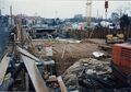 Bauarbeiten <a class="mw-selflink selflink">U-Bahnhof Stadthalle</a> Blickrichtung <!--LINK'" 0:148--> im Februar 1997