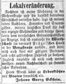 Eckstein übernimmt Wirtschaft in Bergstraße 3, Zum goldenen Rößla</br>
Fürther Tagblatt 10.2.1872