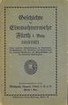 Geschichte der Einwohnerwehr Fürth i. Bay. 1919-1921 - Titelseite
