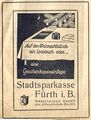 Anzeige der Sparkasse Fürth, 1937