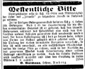Zeitungsaufruf bezüglich Gefangenenseelsorge, <!--IWLINK'" 51-->, 15. März 1900