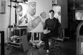 Der Künstler Bruno Bradt in seinem Haus; Porträt für ein Künstler-Interview auf <!--LINK'" 0:12--> (Juni 2024)