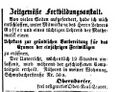 "Nachhilfekurs" für Vorbereitung auf Einjähriges, Fürther Tagblatt 18.3.1868