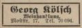 Werbung im Fürther Adressbuch von <a class="mw-selflink selflink">1931</a> der <!--LINK'" 0:22-->